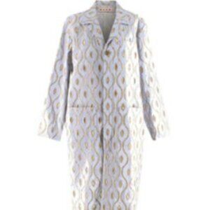 Marni Blue Gold Convertible Coat Dress Size 40 (US8)